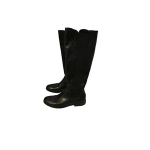 Women's Vera Gomma Black Leather Boots Size 36 5.5